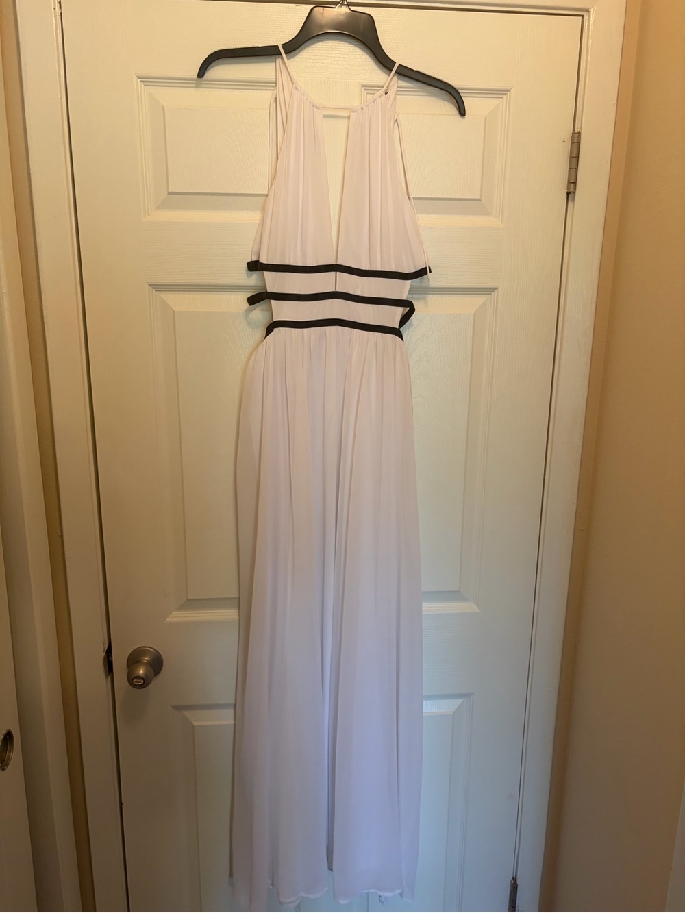 Express White Black Maxi Dress Women’s Medium M Formal Wedding Guest